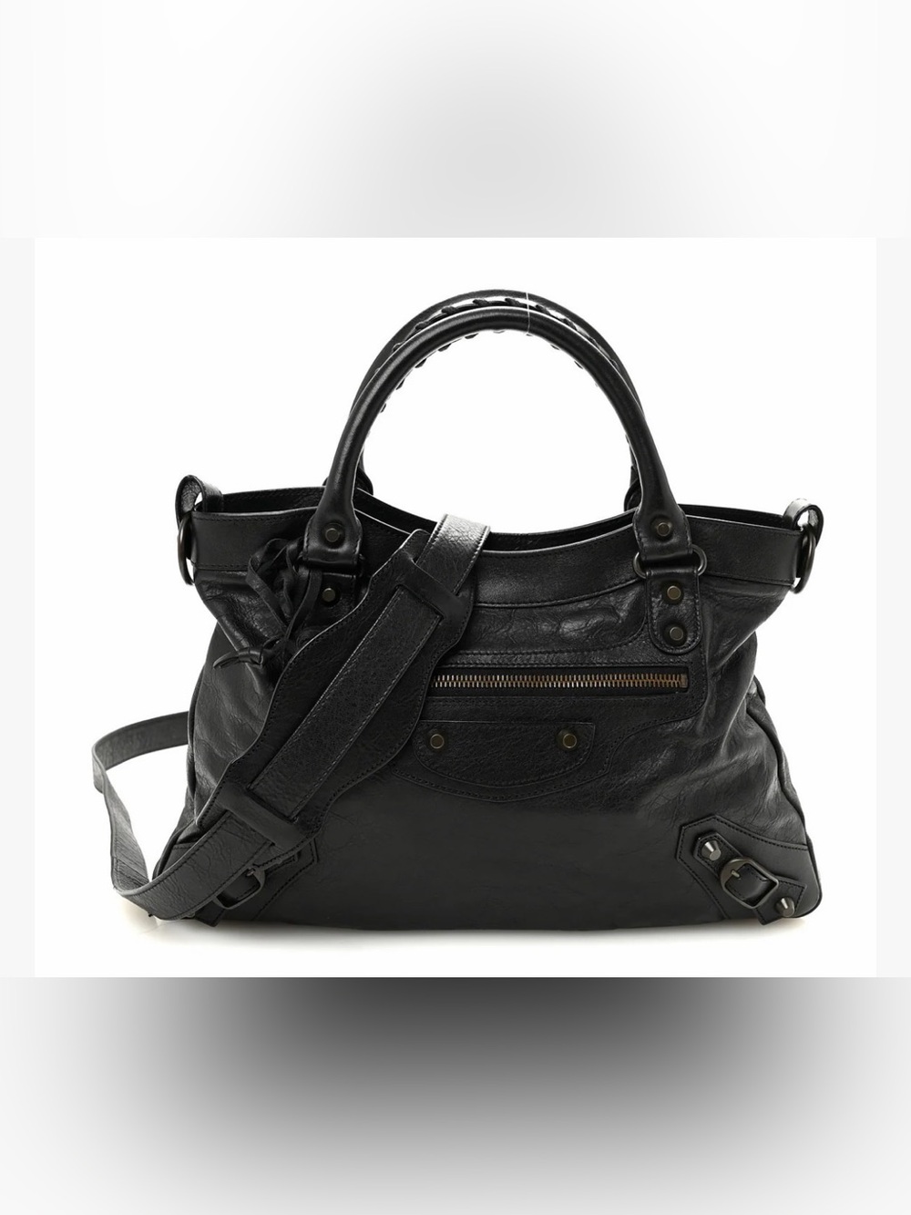 Balenciaga Agneau Classic Hardware Town Bag Black 2012